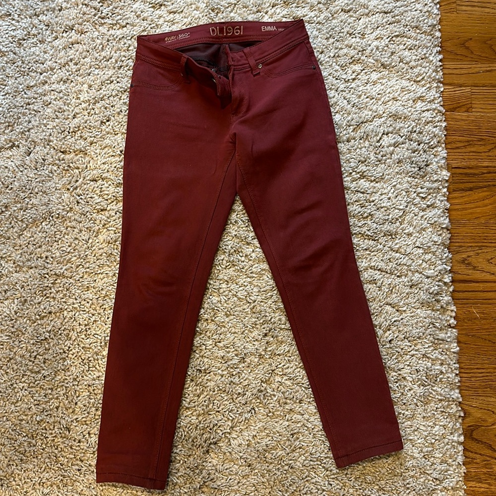DL1961 Emma Legging - maroon denim size 26